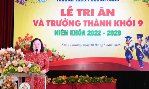 Lễ tri ân và trưởng thành xúc động của học sinh khối 9 trường THCS Phương Canh